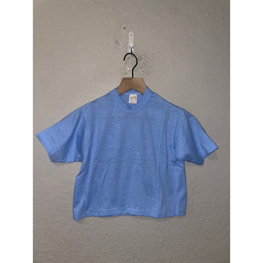 Women's Sportswear Light Blue Crop Top Blank Shirt Tee Women XS